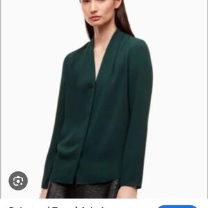 Babaton Dark Green power blouse